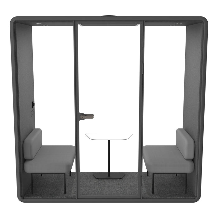 Evolve 2 Person Slim Large Meeting Pod - Black by Humble Office