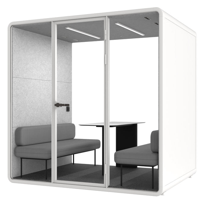 Evolve 4 Person Large Meeting Pod - White by Humble Office