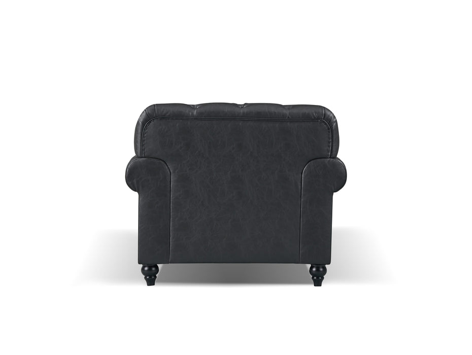 Barclay Arm Chair Black faux leather