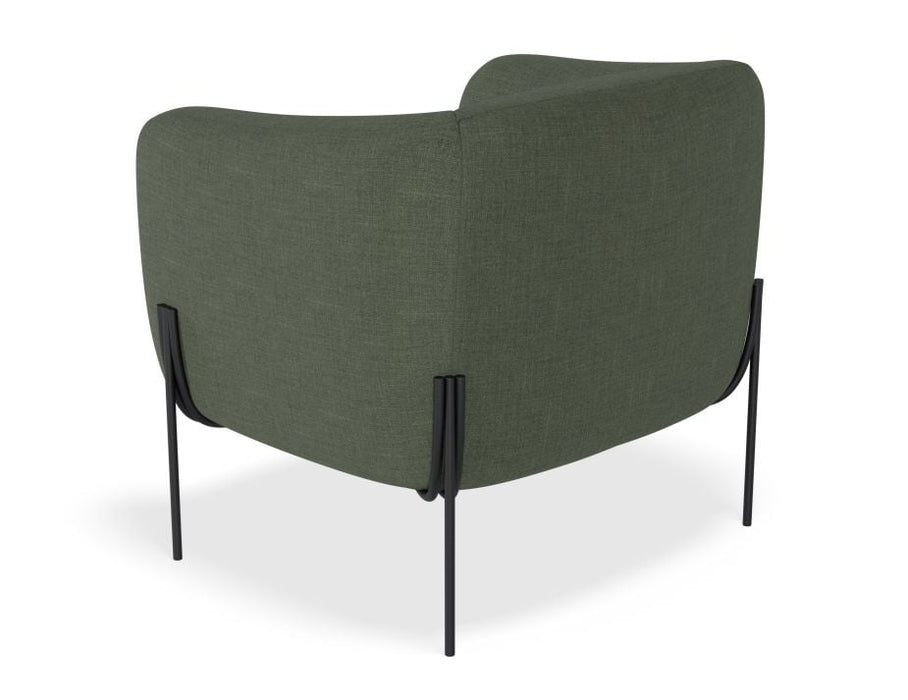 Belle Lounge Chair - Kelp Green - Brushed Matt Gold Legs