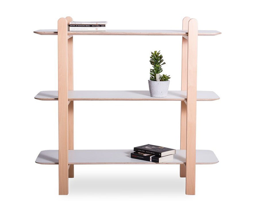 Beni Storage Unit - 3 Shelves - Natural - White