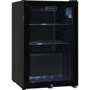Schmick Black Tropical Double Glazed Glass Door Bar Fridge (Model: HUS-SC70-B)
