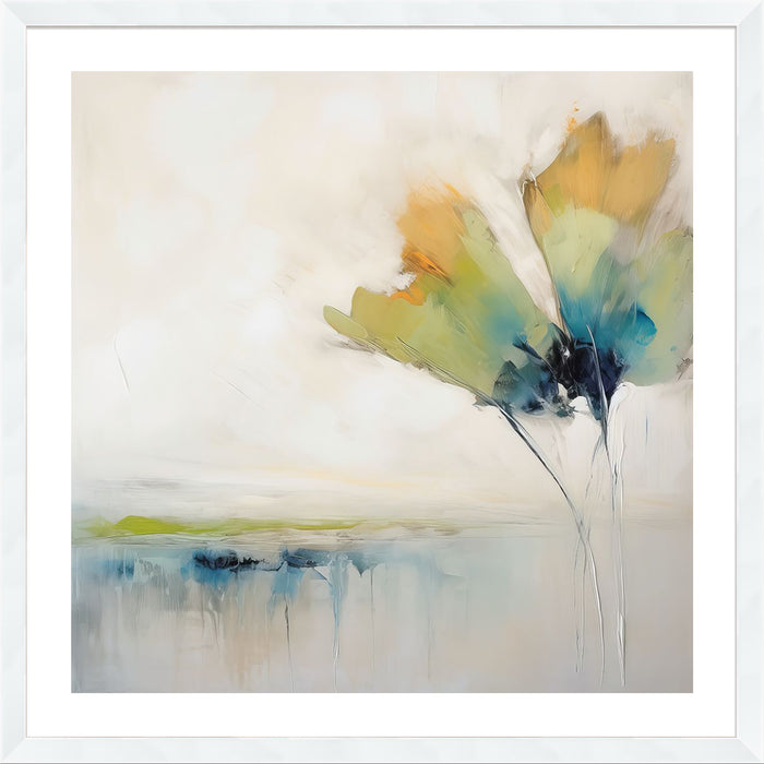 Blue Green Flowers II Wall Art