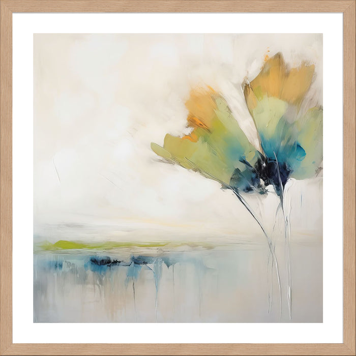 Blue Green Flowers II Wall Art