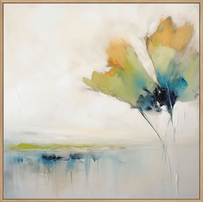 Blue Green Flowers II Wall Art