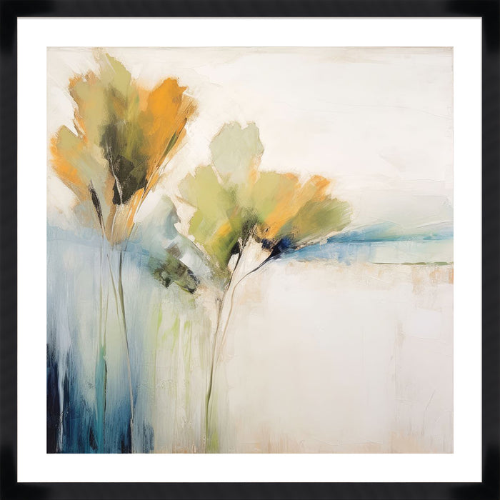 Blue Green Flowers I Wall Art