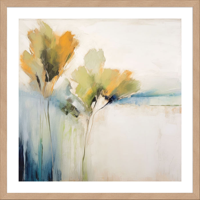 Blue Green Flowers I Wall Art