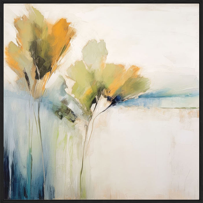 Blue Green Flowers I Wall Art