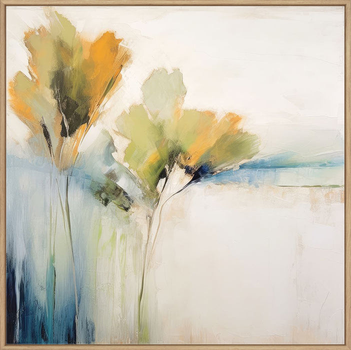 Blue Green Flowers I Wall Art