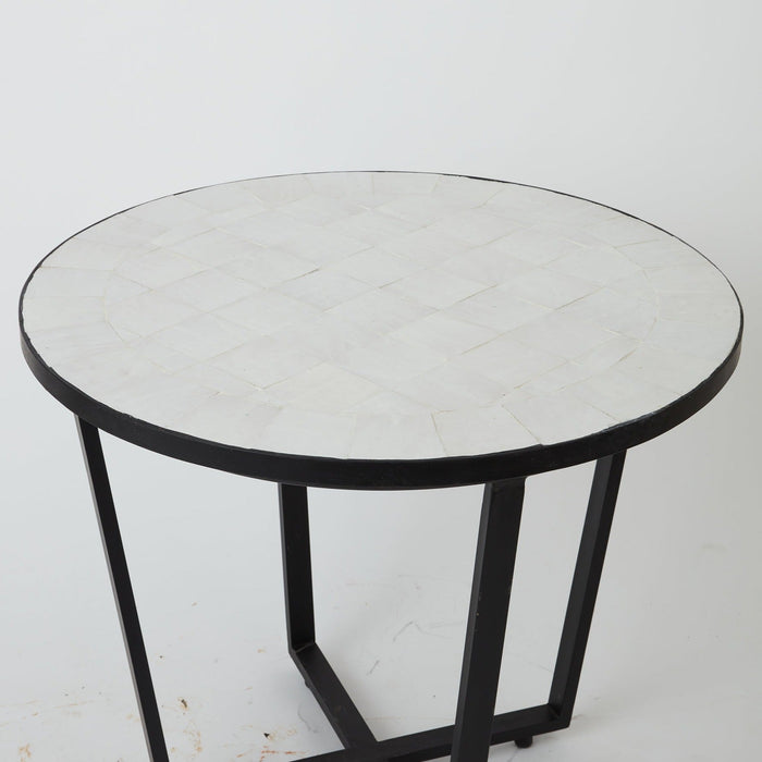 Zellige tiled table White