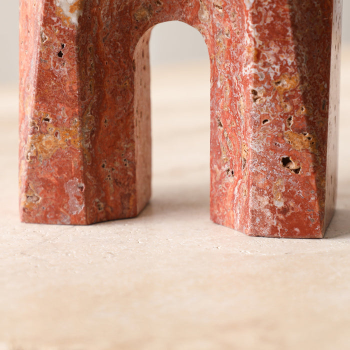 Brava Arch Short Marble Sclupture - Red (CFB-T24002B)