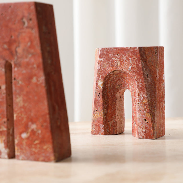 Brava Arch Short Marble Sclupture - Red (CFB-T24002B)