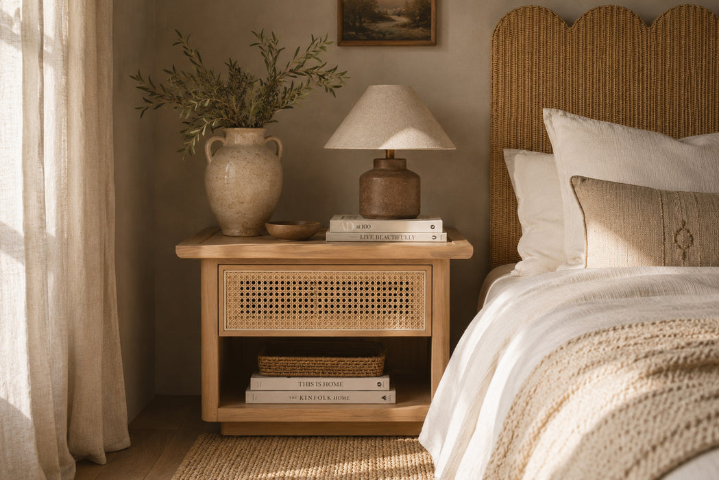 Brighton Bedside Table - Natural