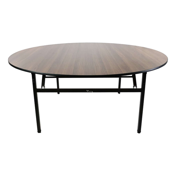 Durafurn Brooklyn 1830DIA Banquet Table - Wenge / Black T Mould Edging