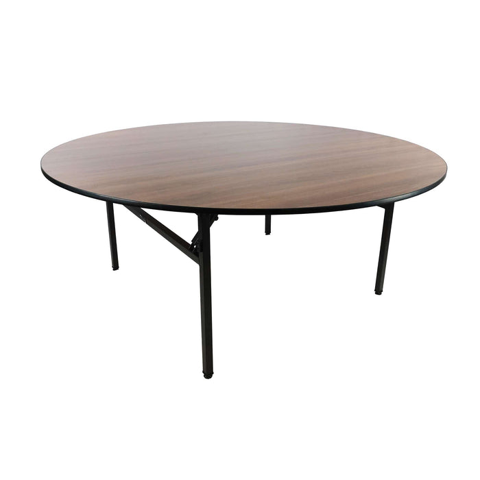 Durafurn Brooklyn 1830DIA Banquet Table - Wenge / Black T Mould Edging