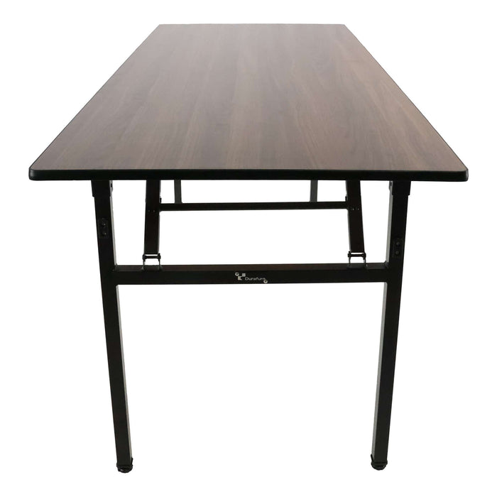 Durafurn Brooklyn 1830mm x 760mm Trestle Table - Wenge / Black T Mould Edging