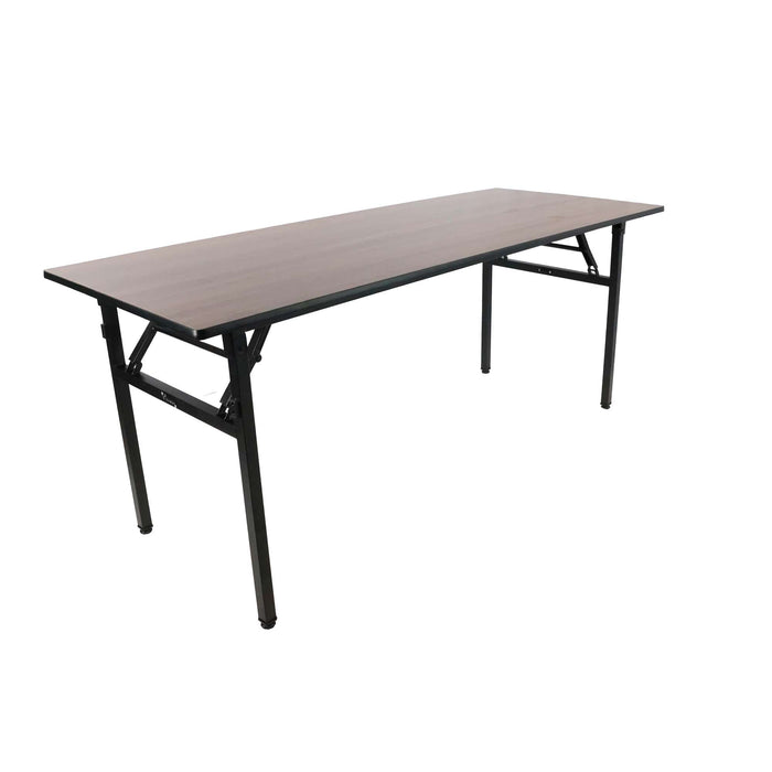 Durafurn Brooklyn 1830mm x 760mm Trestle Table - Wenge / Black T Mould Edging