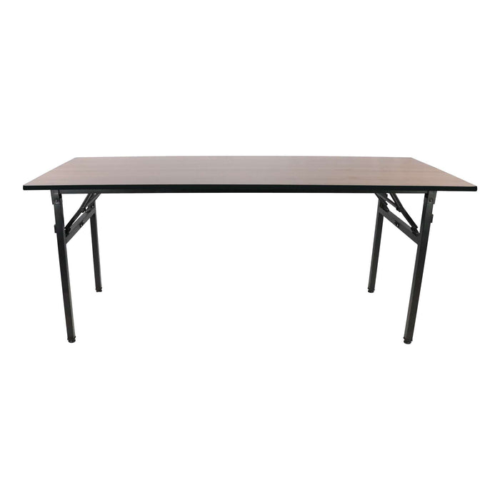 Durafurn Brooklyn 1830mm x 760mm Trestle Table - Wenge / Black T Mould Edging