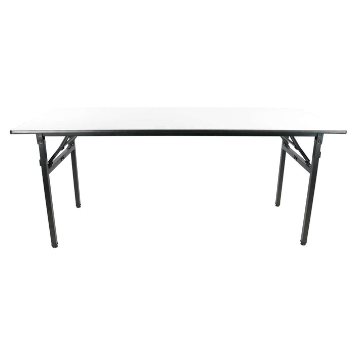 Durafurn Brooklyn 1830mm x 760mm Trestle Table - White / Black T Mould Edging