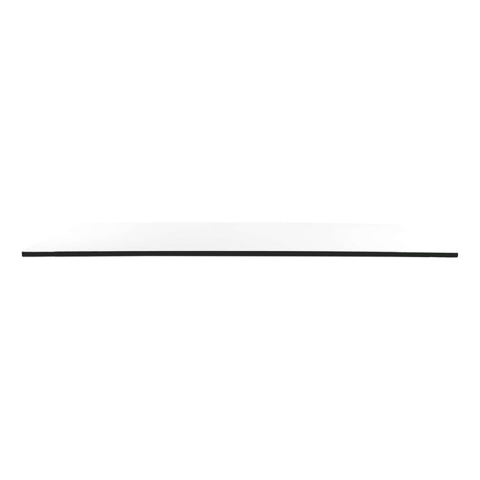 Durafurn Brooklyn Banquet Table Top - 1830mm x 760mm - White / Black T Mould Edging