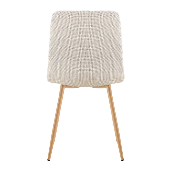Tobias Dining Chair - Ivory with Oak Legs (Set of 2)