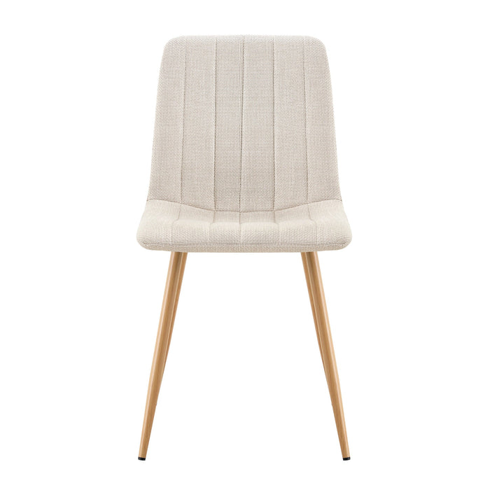 Tobias Dining Chair - Ivory with Oak Legs (Set of 2)