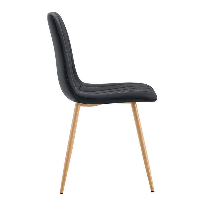 Tobias Dining Chair - Black with Oak Legs (Set of 2)