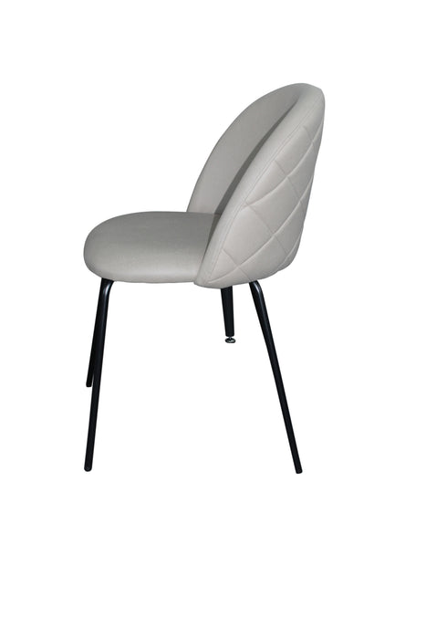 Florin Dining Chair Beige Technology Fabric/Black Leg