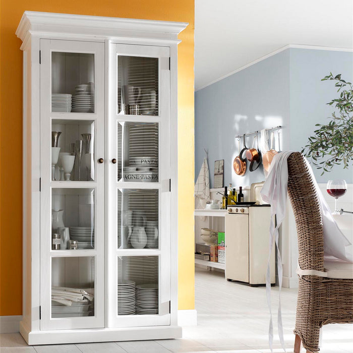 NovaSolo Halifax Glass Double Vitrine WHITE