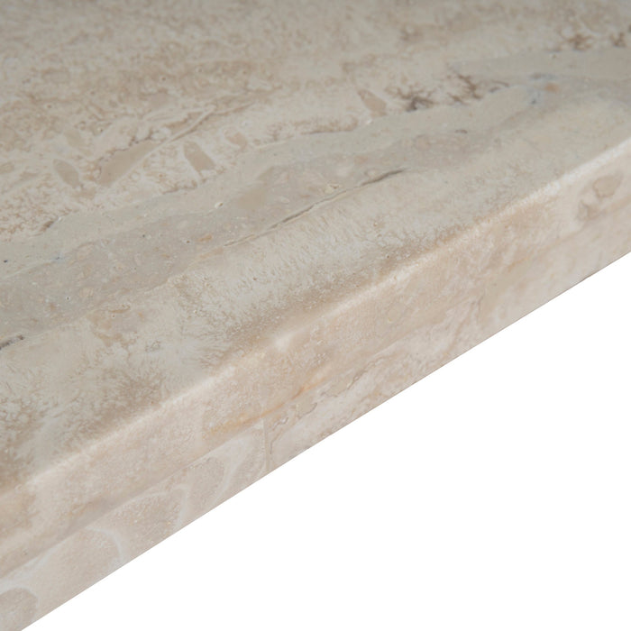 Zenlo 1.26m Travertine Coffee Table - Ivory Oat