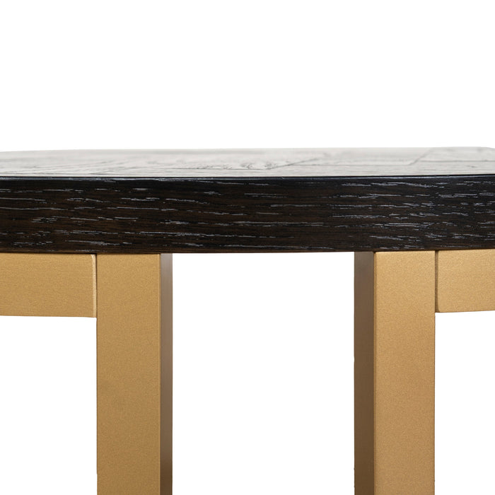 Wilma Nested Coffee Table - Peppercorn and Brass