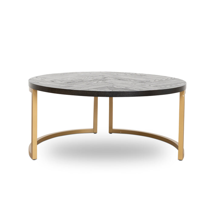 Wilma Nested Coffee Table - Peppercorn and Brass