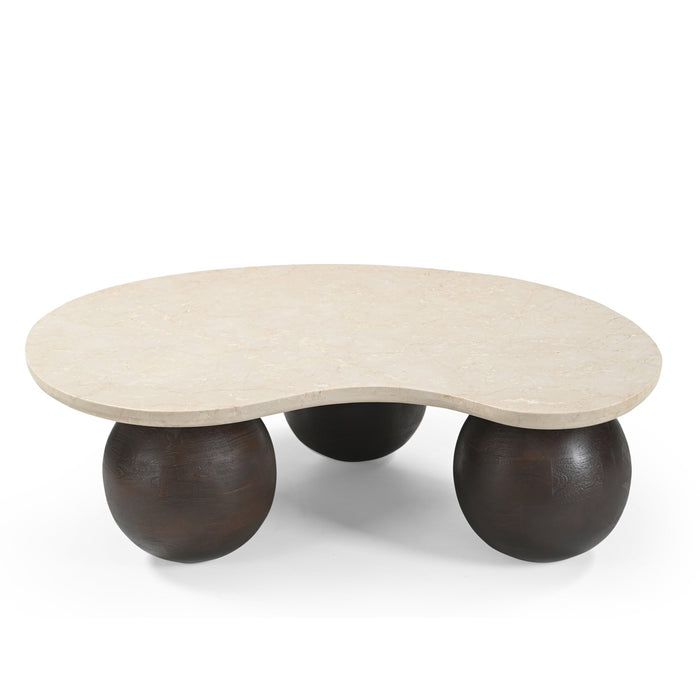 Orien 1.04m Marble Coffee Table - Walnut