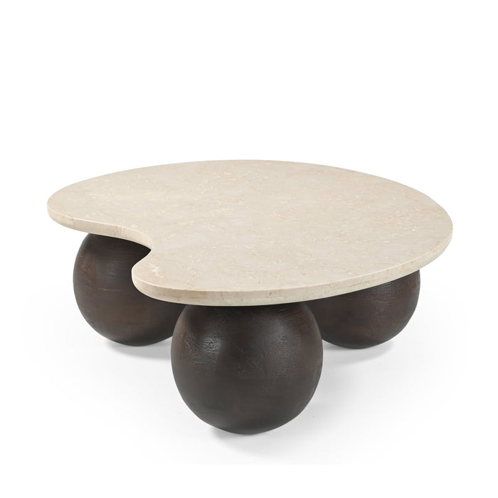 Orien 1.04m Marble Coffee Table - Walnut