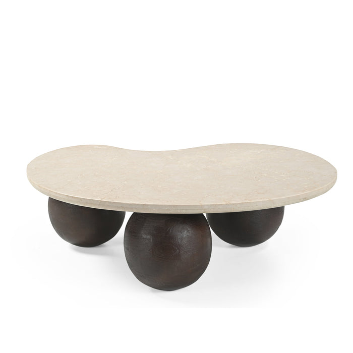 Orien 1.04m Marble Coffee Table - Walnut