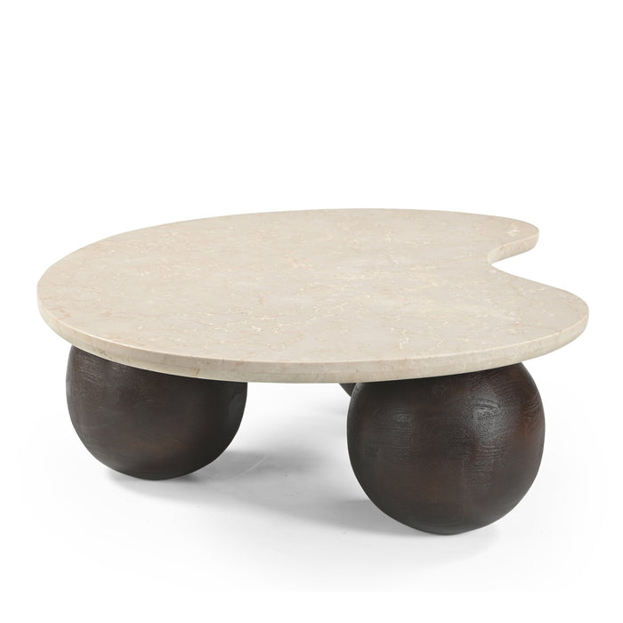 Orien 1.04m Marble Coffee Table - Walnut