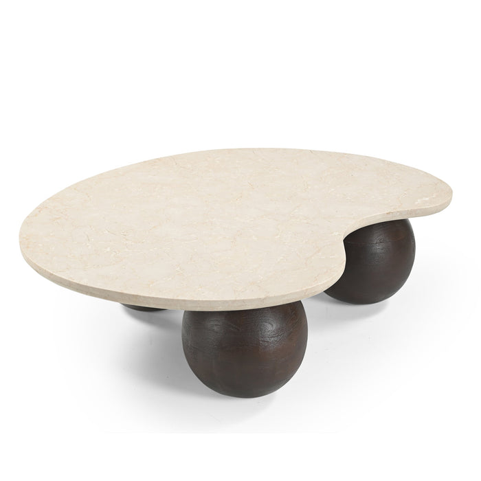 Orien 1.04m Marble Coffee Table - Walnut