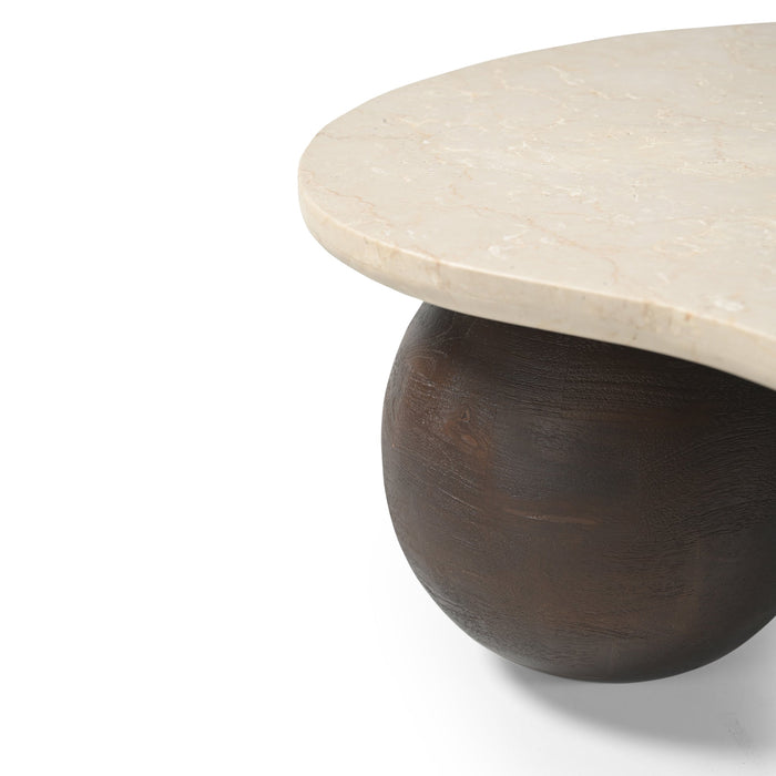 Orien 1.04m Marble Coffee Table - Walnut