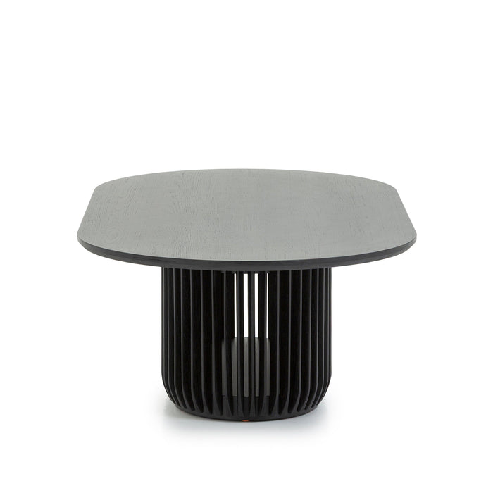 Arvena 1.3m Oval Coffee Table - Black Stain