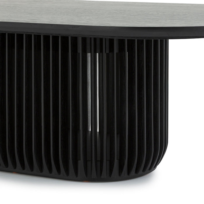 Arvena 1.3m Oval Coffee Table - Black Stain
