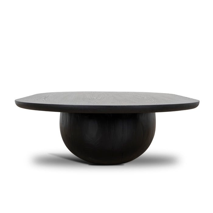 Monli 1.3m Elm Coffee Table - Full Black