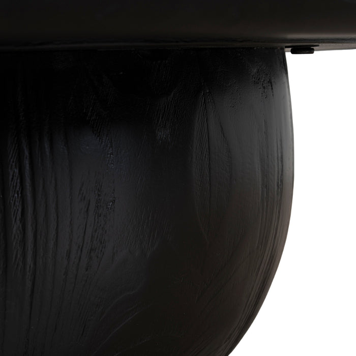 Monli 1.3m Elm Coffee Table - Full Black