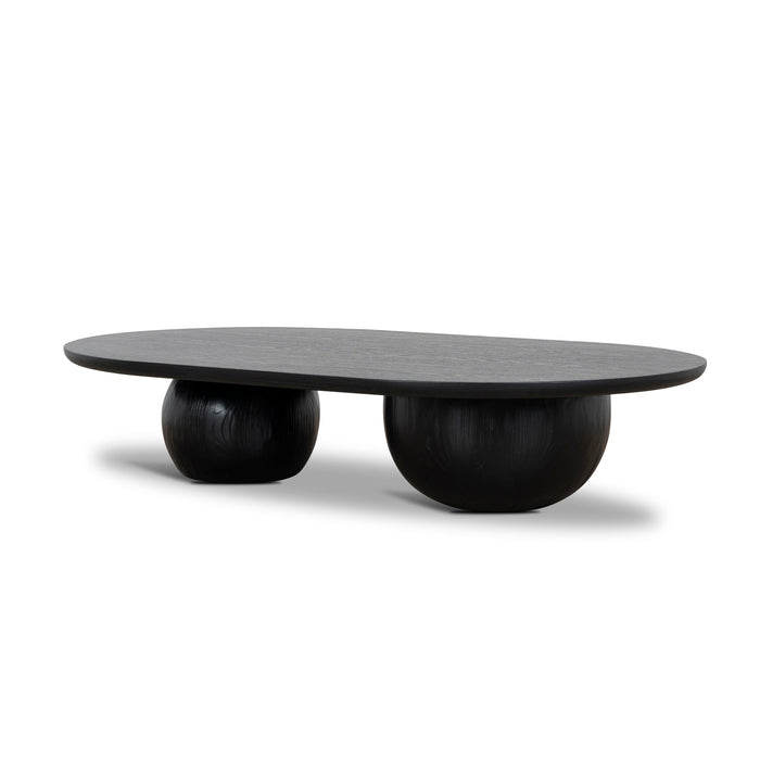 Monli 1.3m Elm Coffee Table - Full Black