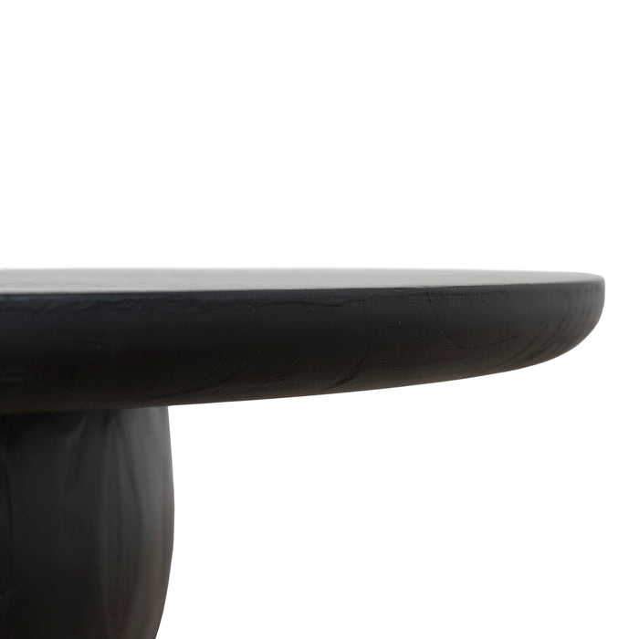 Monli 1.3m Elm Coffee Table - Full Black