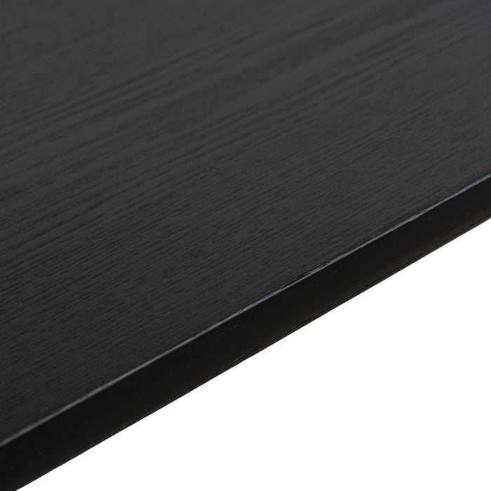 Monli 1.3m Elm Coffee Table - Full Black