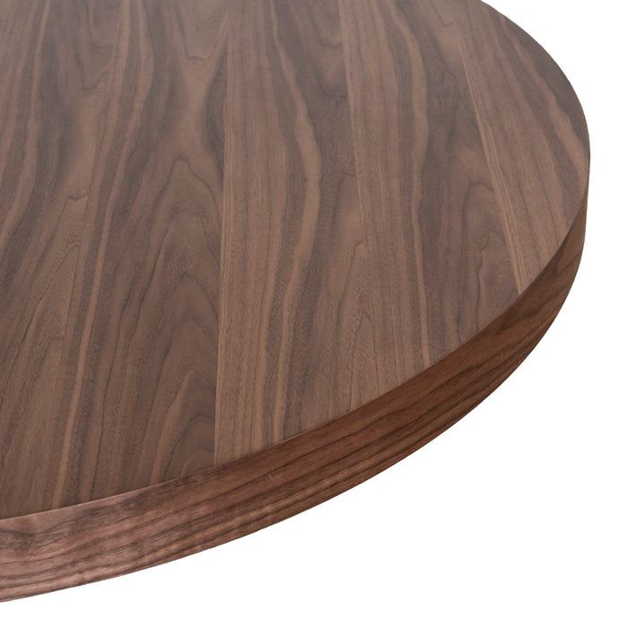 Erna 1.1m Round Coffee Table - Walnut