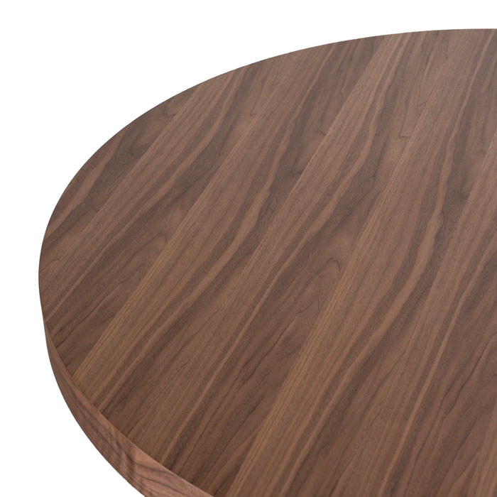 Erna 1.1m Round Coffee Table - Walnut