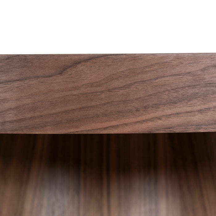 Erna 1.1m Round Coffee Table - Walnut