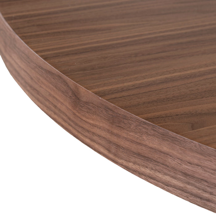Erna 1.1m Round Coffee Table - Walnut