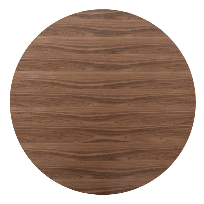 Erna 1.1m Round Coffee Table - Walnut